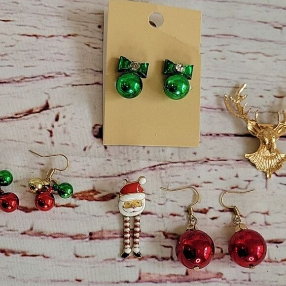 CHRISTMAS JEWELRY Bundle of Five Pieces - Picture 1 of 8